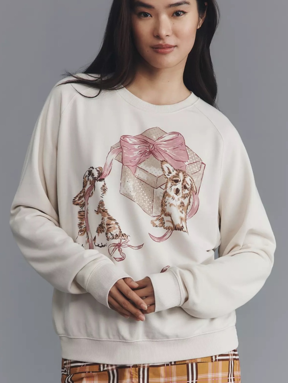 Maeve Animal Friends Crew-Neck Sweatshirt Anthro